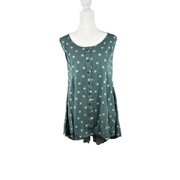 Torrid Fit and Flare Challis Sleeveless Tank Button Down 3 - Picture 1 of 9